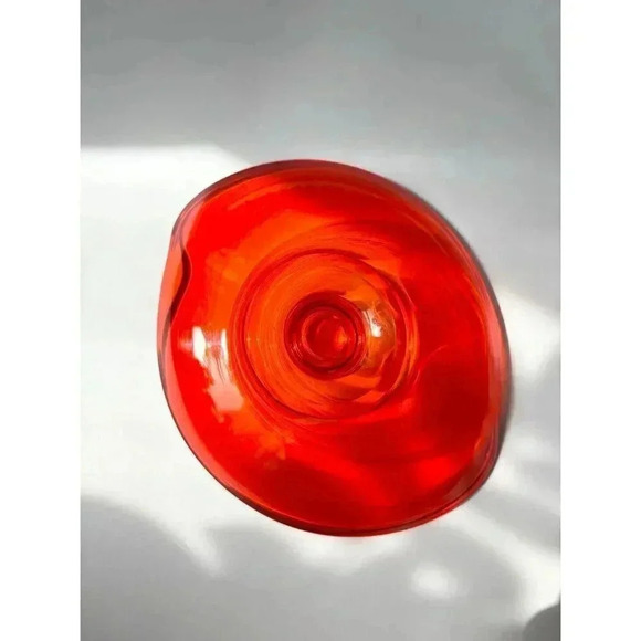 Epic Line Viking Glass Vintage Midcentury Hand Blown Glass Candle Holder - Picture 6 of 10